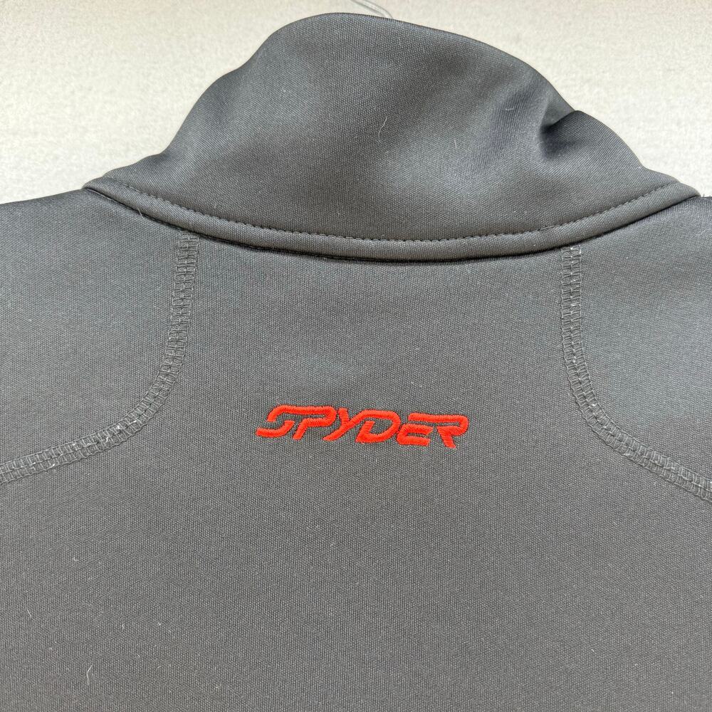 Spyder 1/4 Zip Pullover Men's S Black Red Lightweight Jacket High Collar - Picture 4 of 11